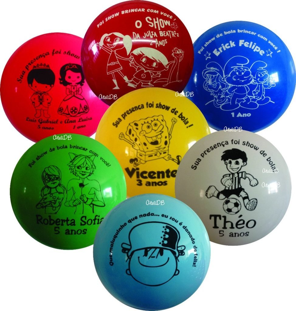 Bolas de vinil personalizadas em goiania